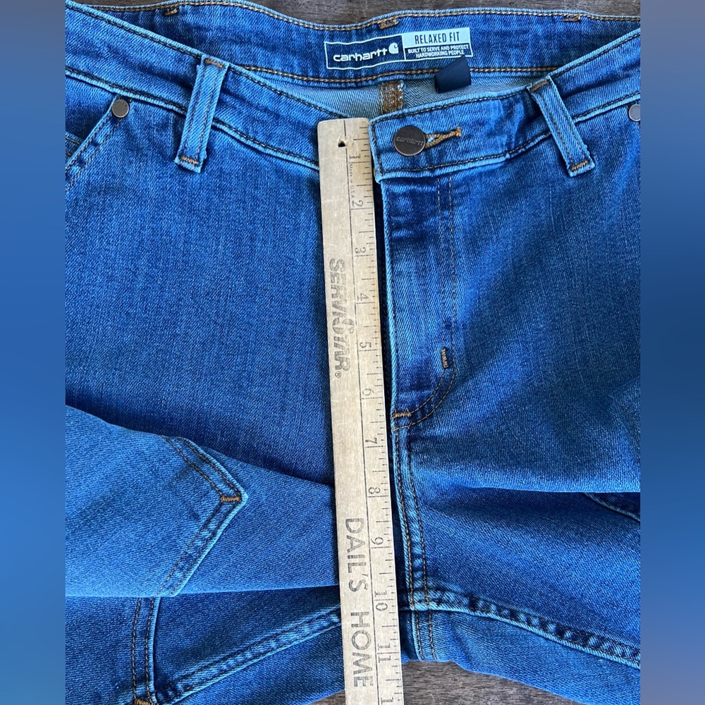 Carhartt Rugged Flex Relaxed Fit Double Front Jean Womens Sz 12S 105110-H97 NWT - Picture 6 of 15